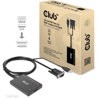 Club 3D Videoadapter HDMI / VGA 60cm Sort