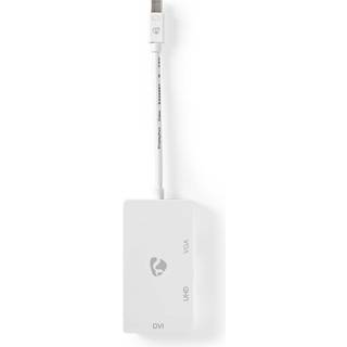 Nedis DisplayPort adapter | Mini DisplayPort han | DVI-D 24+1-Pins Hun / HDMI ™ -udgang / VGA Hun | 4K@60Hz | Nikkelplateret | Skiftelig | 0.20 m | Runde | ABS | ABS | Hvid | Plastikpose