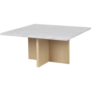 Rowico Home, Brooksville sofabord 90x90 cm hvid marmor/hvid pigmenteret eg