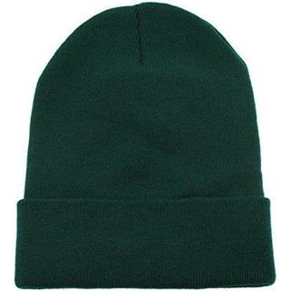 Topniveau beanie m?nd kvinder - unisex mansjett almindelig kranium strik hat cap neon gr?n