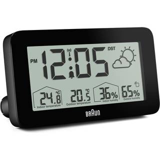 Braun BC13BP-DCF digitaler Funkwecker m. Wetterstation