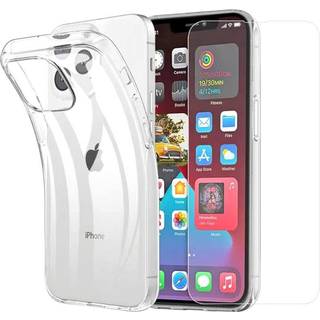 Saii 2-i-1 iPhone 13 Pro Max TPU Cover & Skærmbeskyttelse Hærdet Glas