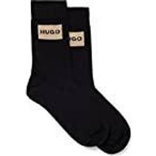 HUGO 2pak bomuldsstrømper i sort med logo til kvinder - Gaveæske