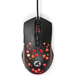Nedis - Gaming Mouse | Kabel | 800 / 1200 / 2400 / 3200 / 4800 / 7200 dpi | Justerbar DPI | Antal knapper: 7 | Programmerbare knapper | Højrehåndet | 1.50 m | RGB - GMWD410BK