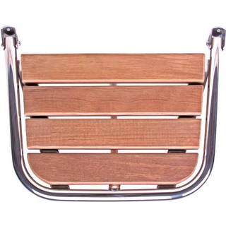 Badebro, teak &amp; syrefast rustfrit stål, 45 x 36 cm