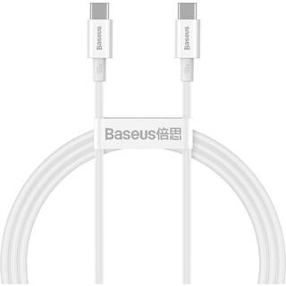 Baseus - superior Serie Kabel USB-C til USB-C, 100W, 1m (hvid)