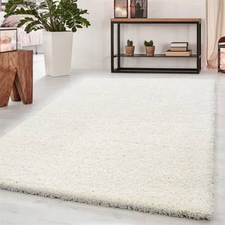 Dream Shaggy tæppe Ensfarvet - Creme - 200x290