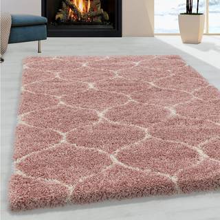 Salsa Shaggy Tæppeløber Skandinavisk - Rosa - 80x250 (Løber)