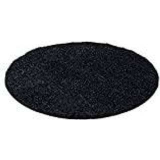 Life Rund Shaggy tæppe Ensfarvet - Antracit - 200x200 (Rund)