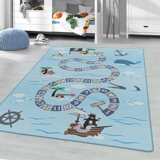 Play Børnetæppe Pirat - Blå - 120x170