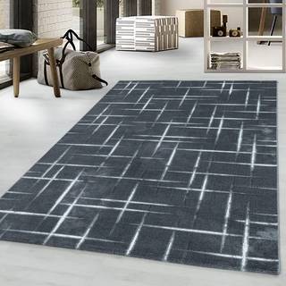 Costa Kortluvet Tæppeløber Stribet - Grå - 80x150 (Løber)