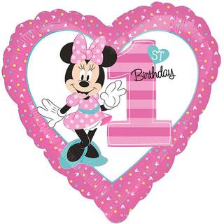 Folieballon Minnie 1st birthday