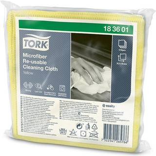 8 x Tork 183601 Premium mikrofiberklud gul
