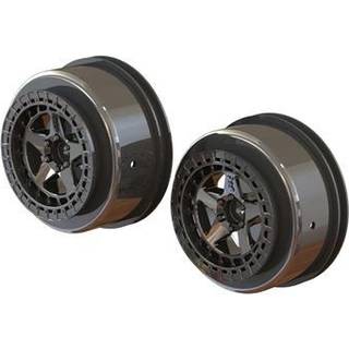 Arrma - ARA510098 - SC 2.2"/3.0" Wheel 14mm Hex Black Chrome (2)