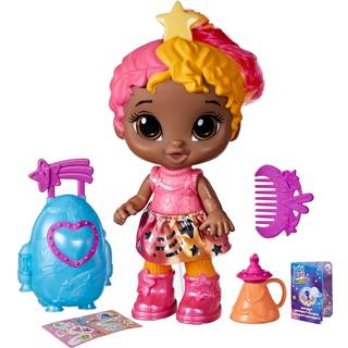 Baby Alive Star Besties Bright Bella 8-tommer rum-tema dukke med kuffert, Planet Passport og Månejuice