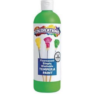 Farvning Vaskbar Tempera Paint 16 fl oz fluorescerende gr?n neon Ikke -giftigt levende fedtlyst b?rn Paint Craft Hobby Fun Art Supplies FSWTGR