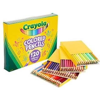 Crayola farvede blyanter sæt (120ct) farvelægningsbog blyanter børn kunst leverer bulkfarvede blyanter Presharpened feriegaver i alderen 3