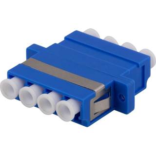 Deltaco Snap-in fiber mating sleeve 4xLC-LC Single mode.