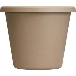 HC Companies 17 tommer rund klassisk planter - plastplantegryde til indendørs udendørs planter blomster urter sandsten
