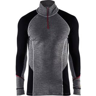 Blåkläder 4699 Undertrøje XWARM med lynlås / Undertrøje XWARM med lynlås - 2XL - Mellemgrå/Sort