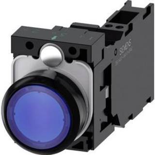 Siemens Lampetryk, 22mm, rund, plast, blå, flad