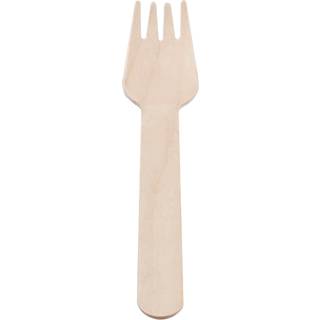 Træbestik gaffel Nature Line 16cm 100stk/pak