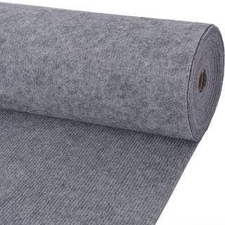 messetæppe riflet 1,2x15 m grå