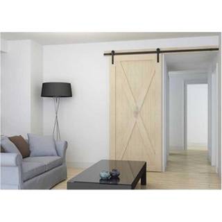 SVALK Retro skydedørsbeslagssæt inkl. 2 meter skinne, sort