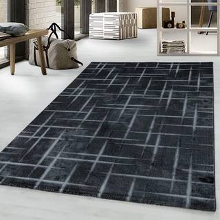 Costa 3521 tæppe - Sort - 80x250 cm (Løber)