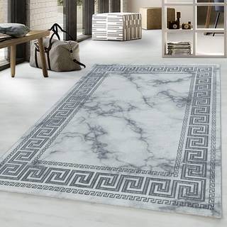 Naxos Kortluvet Tæppeløber Marmor - Sølv - 80x250 (Løber)