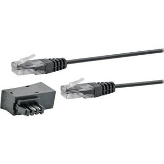 Schwaiger TAE/DSL Adapter With Modem Cable - phone cable kit - 3 m - Sort - 3 meter