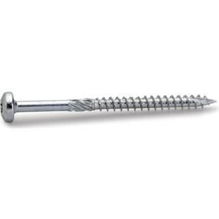 FAST spånskrue med rundt hoved, elforzinket, 6,0 x 60/36 mm - 100 stk.