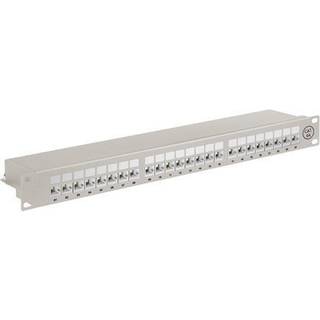 CAT 6A STP skærmet patch panel, 24 port | Grå | PRIS-MATCH