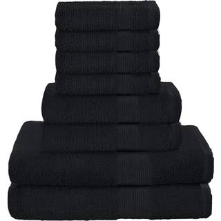 Belizzi Home 8 stykker h?ndkl?de Indstil 100% ring Spundet bomuld 2 badeh?ndkl?der 27x54 2 h?ndkl?der 16x28 og 4 vaskeklud 13x13 - Ultra bl?d st?