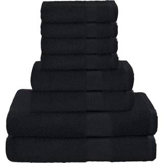 Belizzi Home 8 stykker h?ndkl?de Indstil 100% ring Spundet bomuld 2 badeh?ndkl?der 27x54 2 h?ndkl?der 16x28 og 4 vaskeklud 13x13 - Ultra bl?d st?