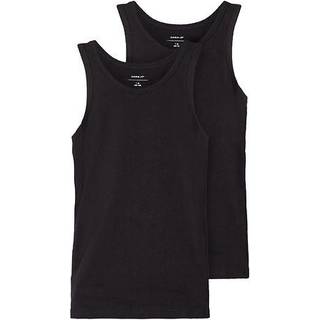 2-pak Tanktop, Black, 134-140 cm