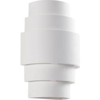 Lindby væglampe Marit, højde 30 cm, hvid, gips, E14