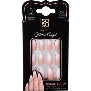 SOSU Cosmetics Salon Nails kunstige negle Skygge Fallen Angel 24 stk. - 24 stk.