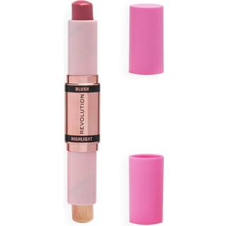 Makeup Revolution Blush & Highlight Cremet rouge og highlighter Stift Skygge Mauve Glow 2x4,3 g - 2x4,3 g