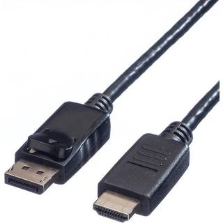 VALUE DisplayPort Kabel, DP - HDTV, Han/Han, 1,0m, Sort
