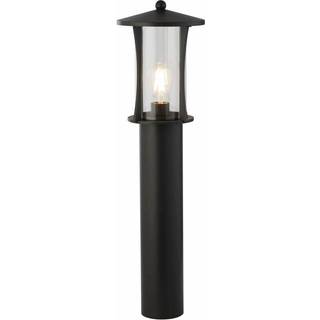 Pagode pullert, IP44, sort, højde 73 cm, metal