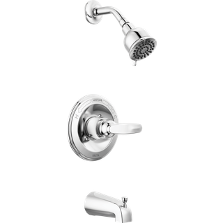 Delta Faucet Foundations Chrome brusebad vandhane sæt med 2-spray krom bruserhovedbad og bruser trim kit bruser vandhaner sæt komplet krom BT1341