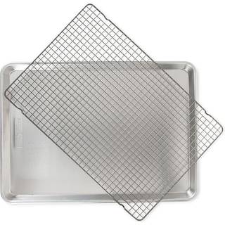 Nordic Ware 2 PC Naturals Big Sheet W/Ovn Safe Nonstick Grid 1 Pack Aluminium