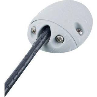 Kabelgennemføring, 90˚, plast, til kabel Ø2 - 8 mm, hvid