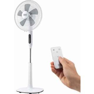 Black & Decker Pedestal Fan LED 5 Blades White