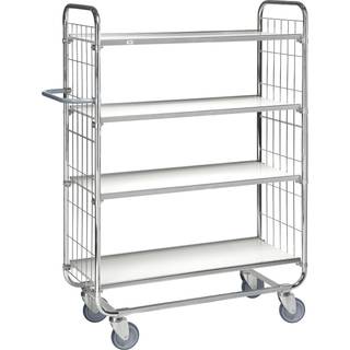 Kongamek 120 x 42,5 Elektrogalvaniseret Hyldevogn /Hvid 8000-serien