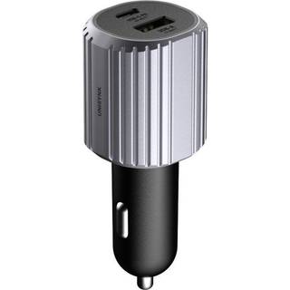 Unisynk USB-C/A Dual Bil Oplader PD 72W Grå