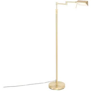 Gulvlampe messing inkl. LED med touch-dæmper - Notia