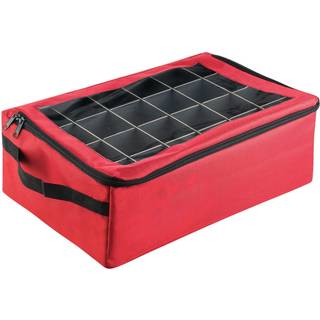 Ornament opbevaring Boks-rød feriearrangør-48 rum 2 Bakker og divider-for Christma