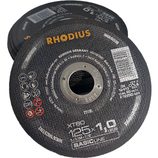 125x1,0mm Skæreskiver til vinkelsliber Rhodius XT 85 - 50 stk